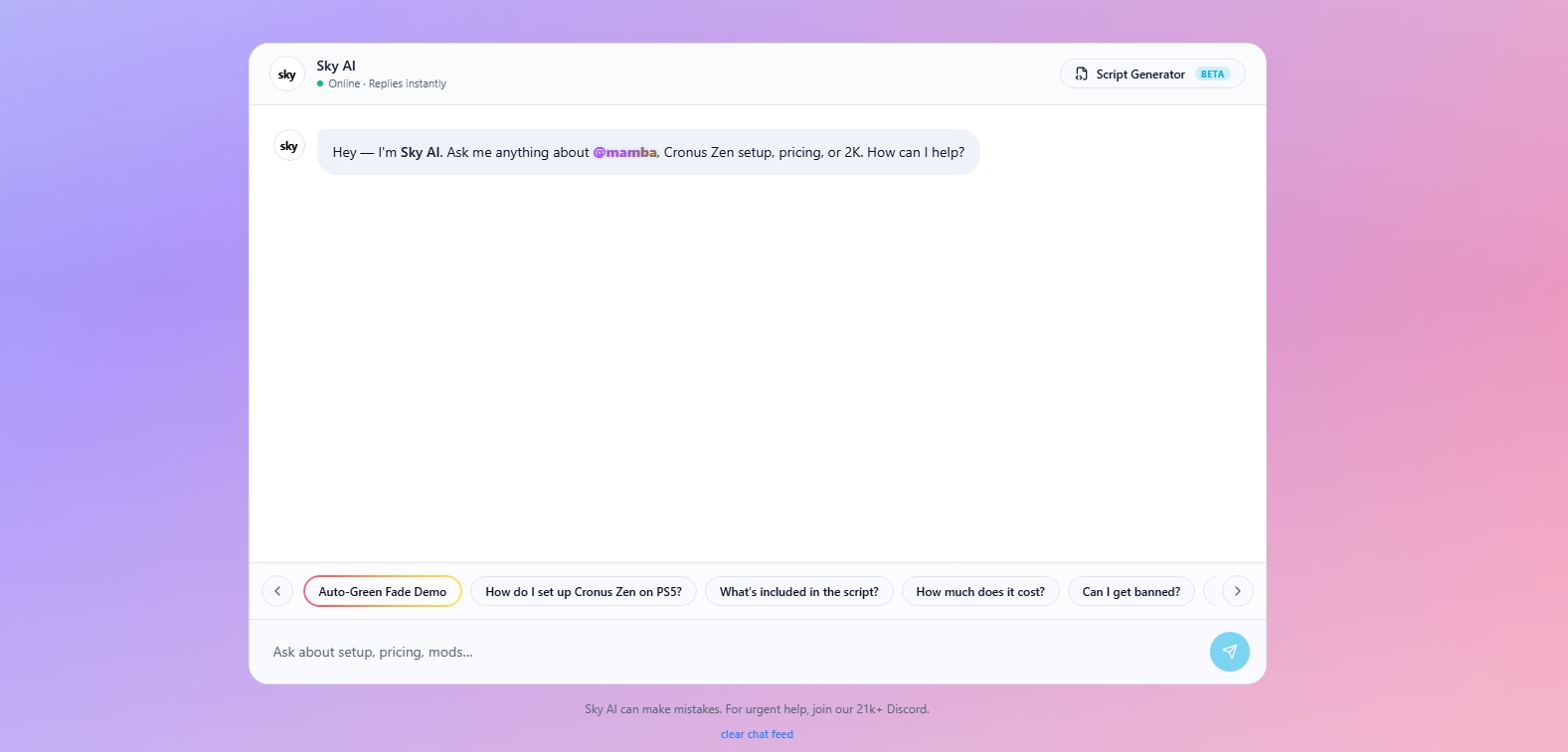 Script Generator